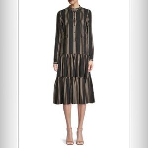 AKRIS PUNTO
Silk-Blend Stripe Shirtdress